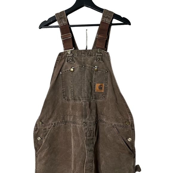 VTG Carhartt Duck Double Knee Overalls 42X32 - Picture 2 of 5